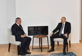 Ильхам Алиев принял председателя правления Банка ВТБ Андреем Костиным