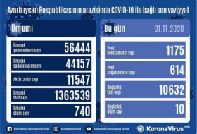 В Азербайджане было выявлено 1175 новых случаев инфицирования COVID-19
